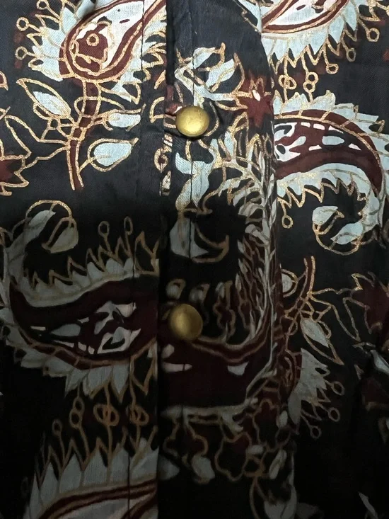 Cleobella Carolyn Ruffle Mini Dress Avolon Paisley Block Print Organic Cotton - Picture 9 of 15